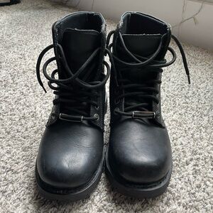HARLY-DAVIDSON DARNEL SCHWARZ COMBAT-MOTOR - BIKERS BOOTS SIZE M7.5
